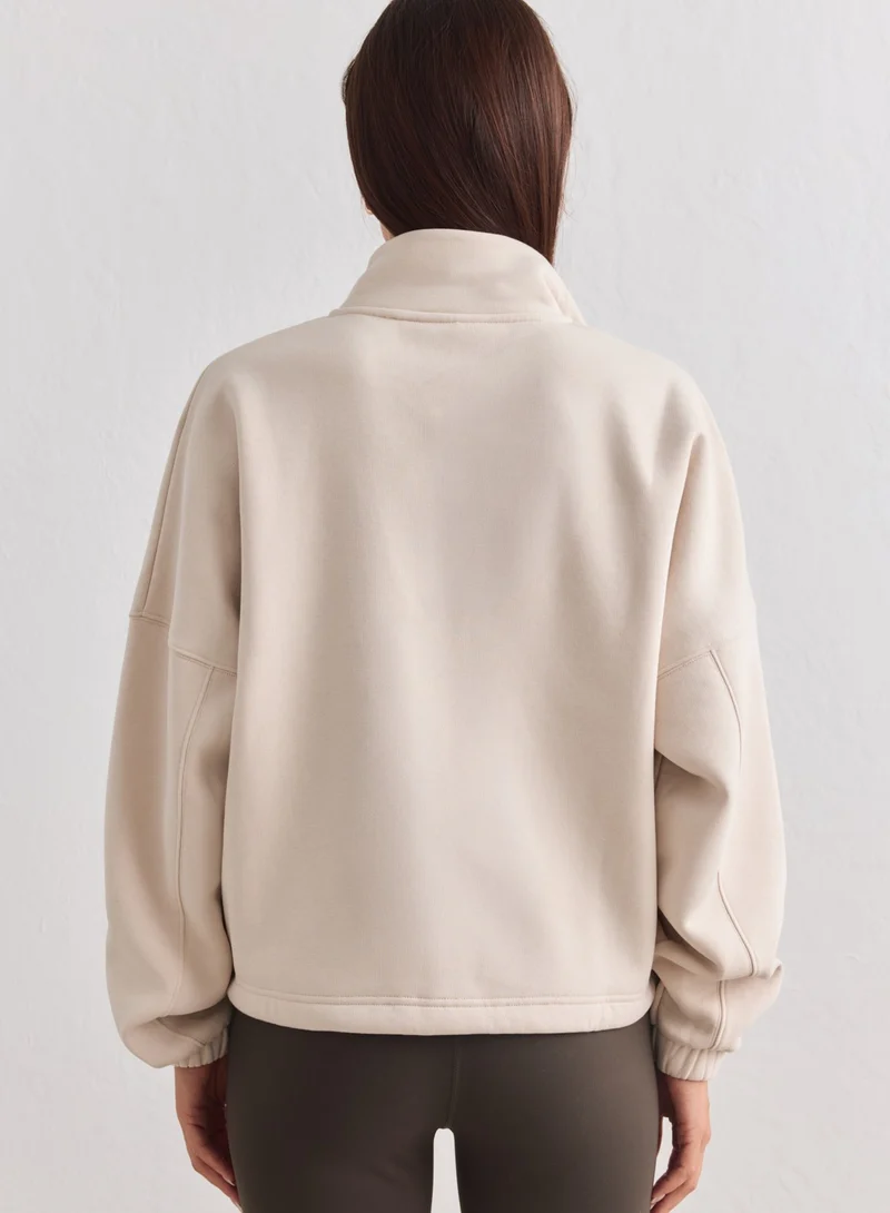 Sand Script Zip Jacket