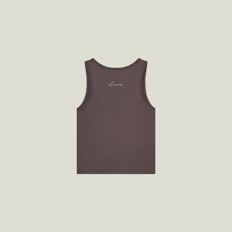 Oncourt Slim Tank Top - Dunkelbraun