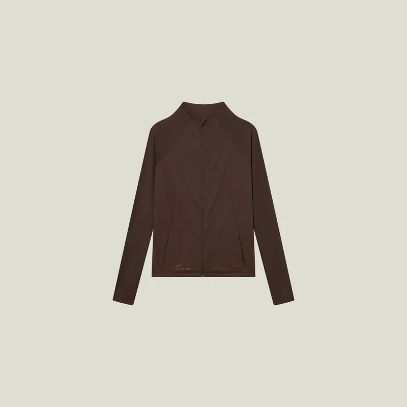 Active Cuera Zip Cardigan - Dunkelbraun