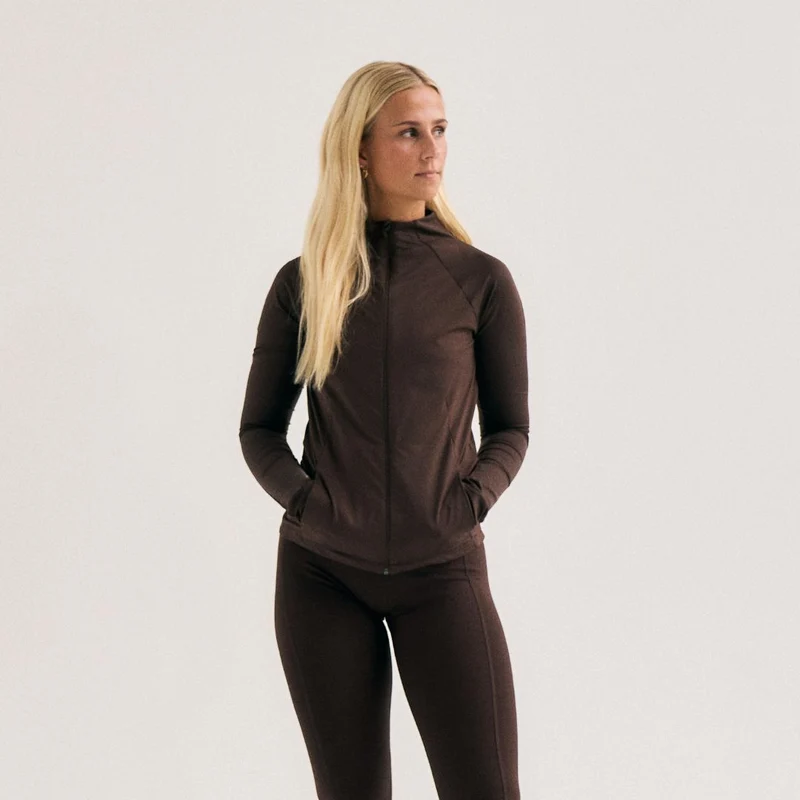 Active Cuera Zip Cardigan - Dunkelbraun