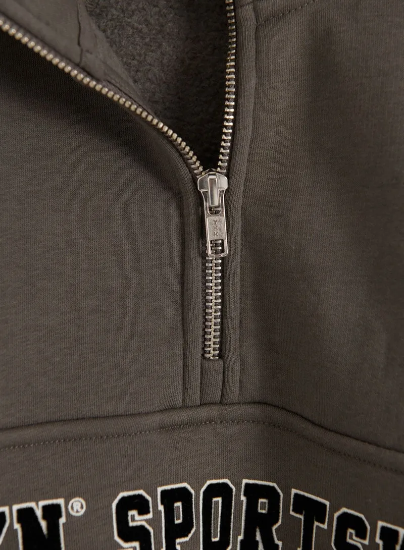 Dark Ivy Varsity Sweat Half Zip
