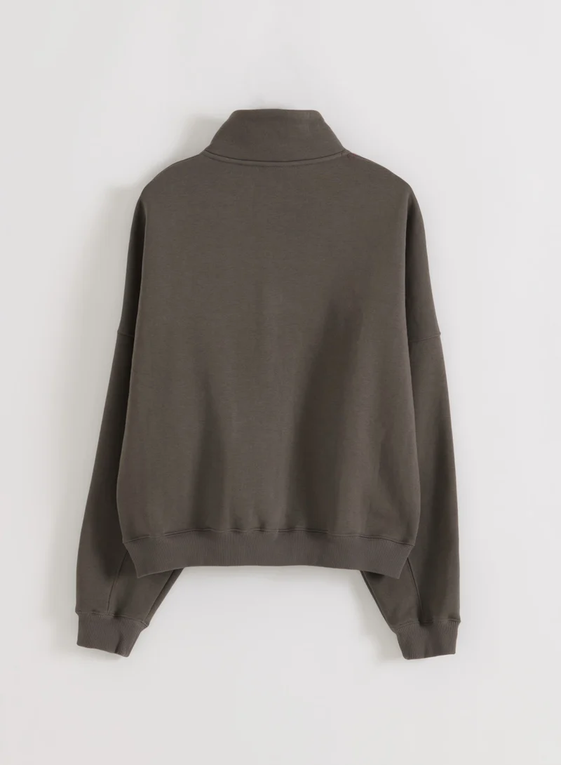 Dark Ivy Varsity Sweat Half Zip