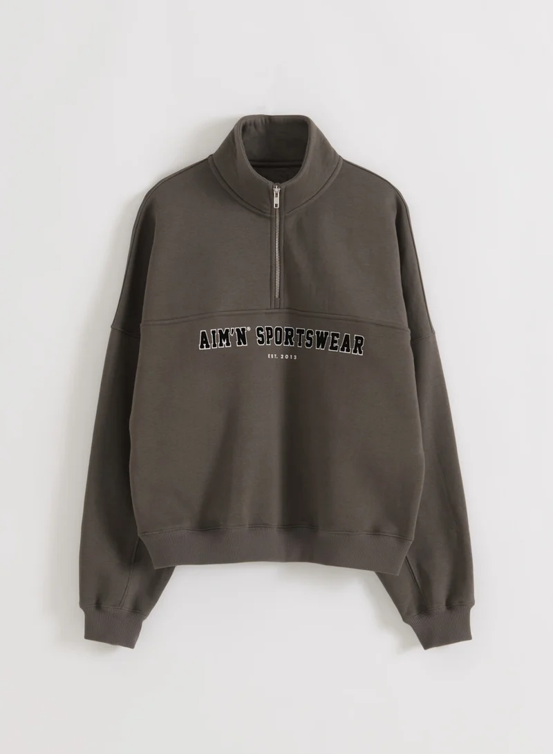 Dark Ivy Varsity Sweat Half Zip
