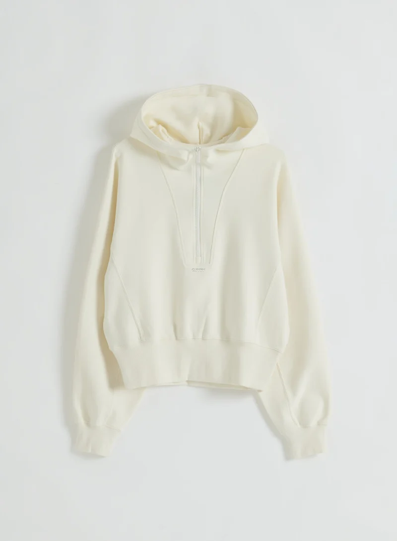 Cream Sportif Half Zip Hood