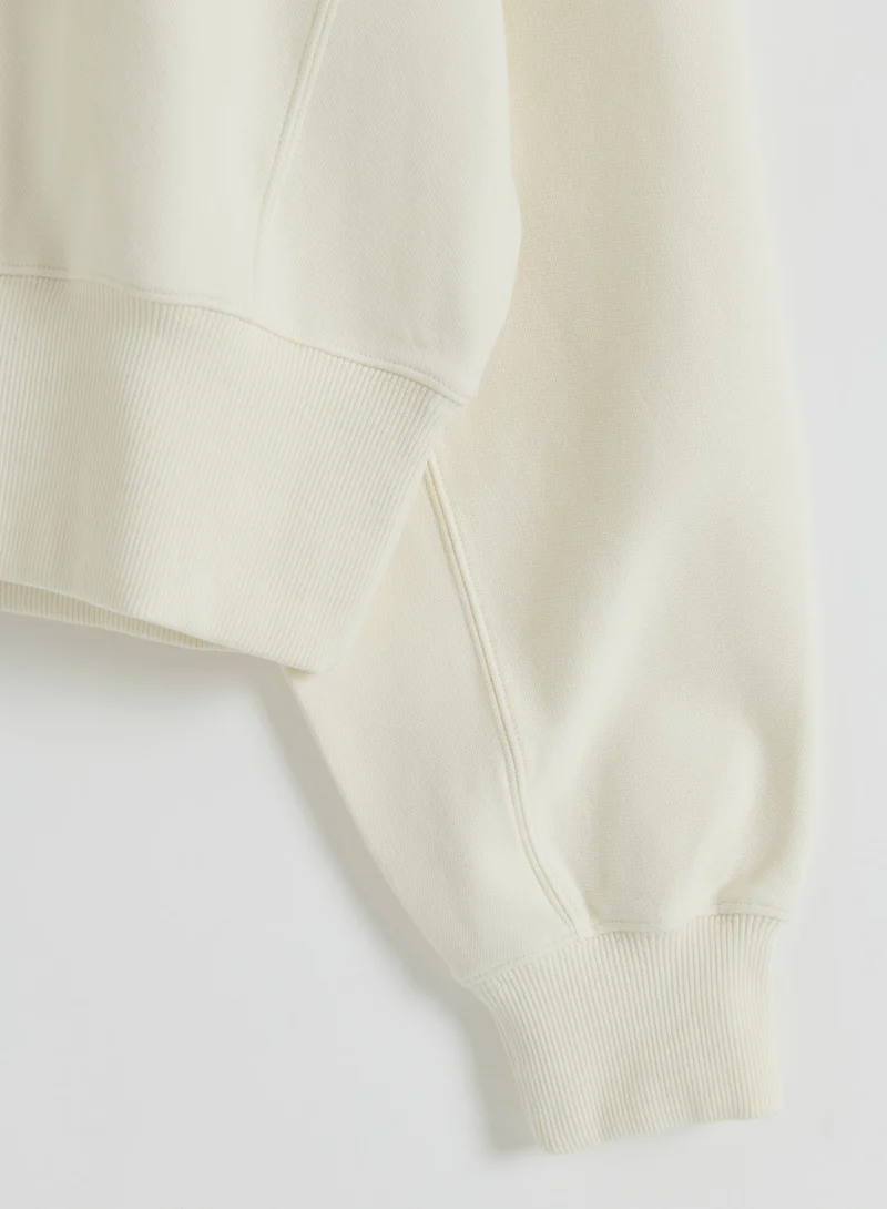 Cream Sportif Half Zip Hood