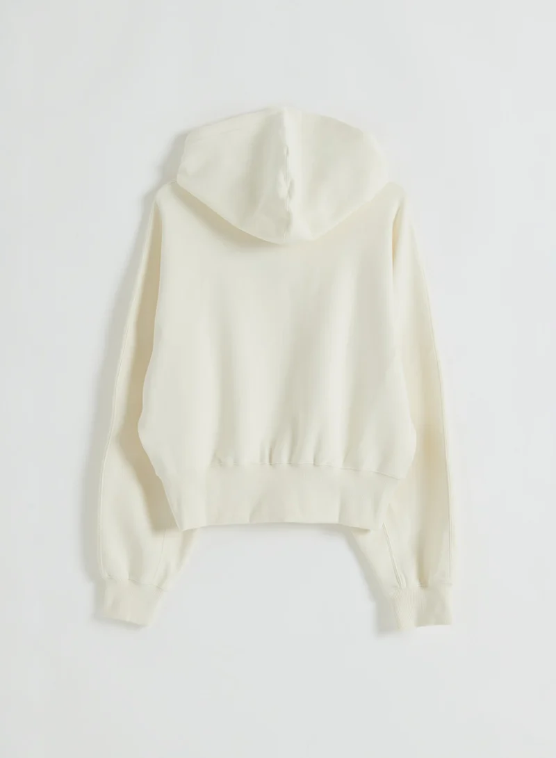 Cream Sportif Half Zip Hood