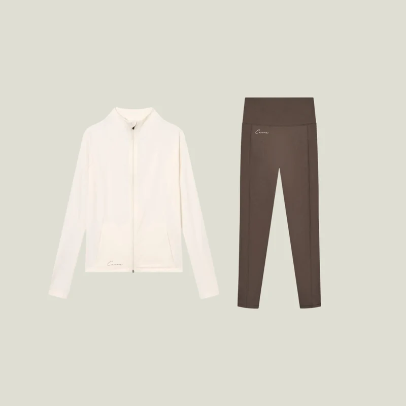 Active Cuera Zip Cardigan & Active Logo Tights Long-Combo