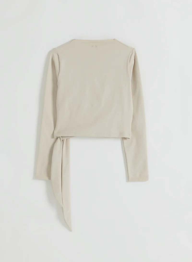 Sand Shape Seamless Wrap Long Sleeve