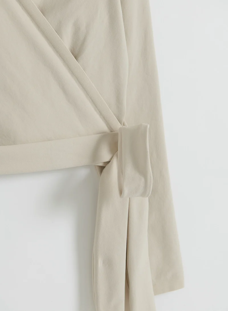 Sand Shape Seamless Wrap Long Sleeve