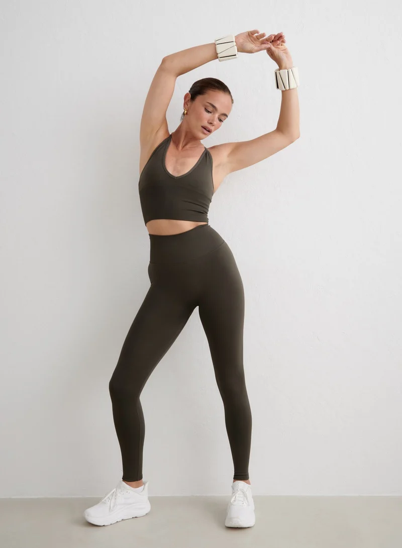 Dark Ivy Shape Seamless Tall Tights