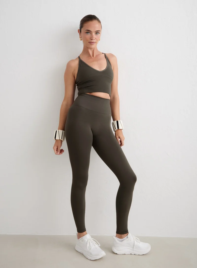 Dark Ivy Shape Seamless Tights