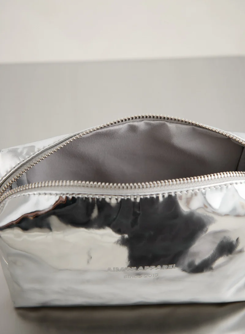 Silver Small Toiletry Bag