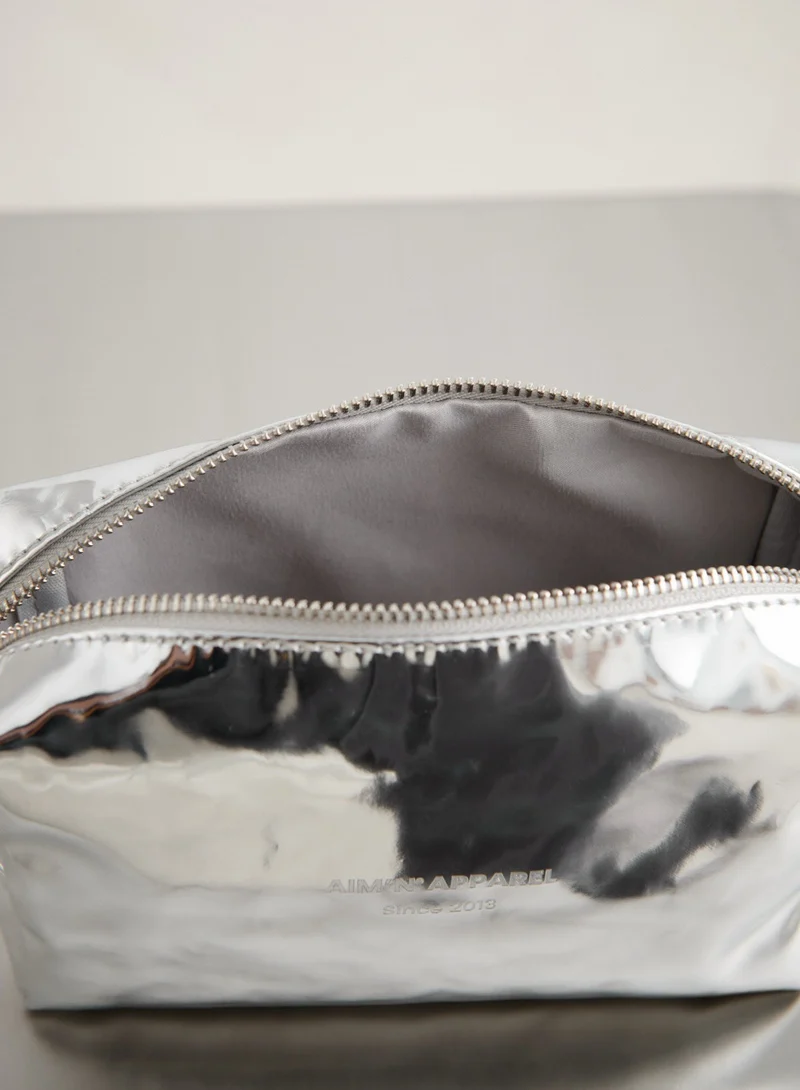 Silver Small Toiletry Bag