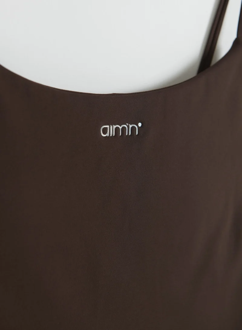 Chocolate Sculpting Strap Singlet