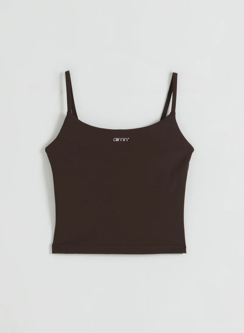 Chocolate Sculpting Strap Singlet