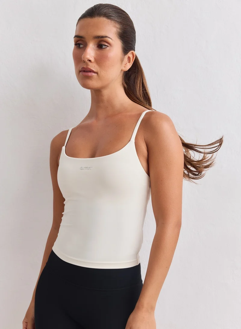 Cream Sculpting Strap Singlet