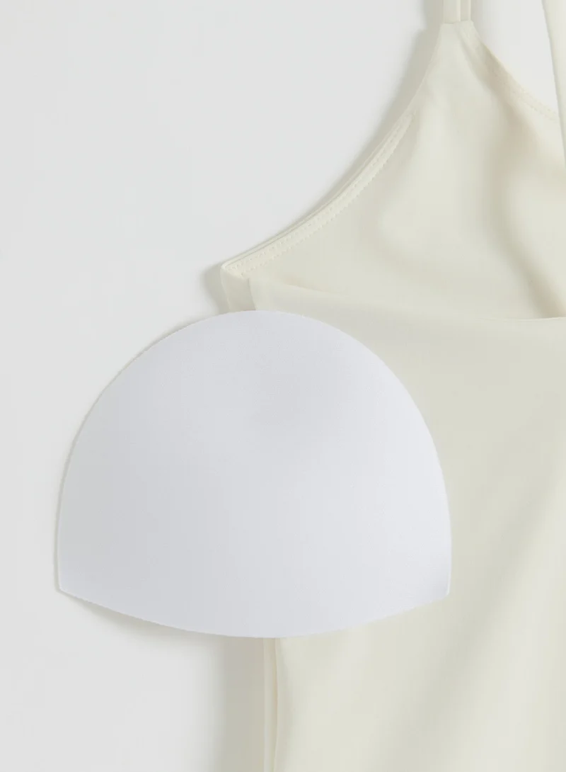 Cream Sculpting Strap Singlet