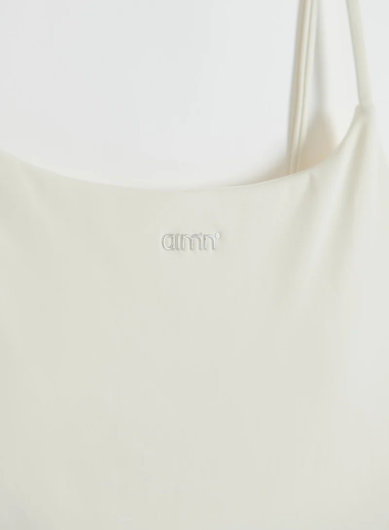 Cream Sculpting Strap Singlet