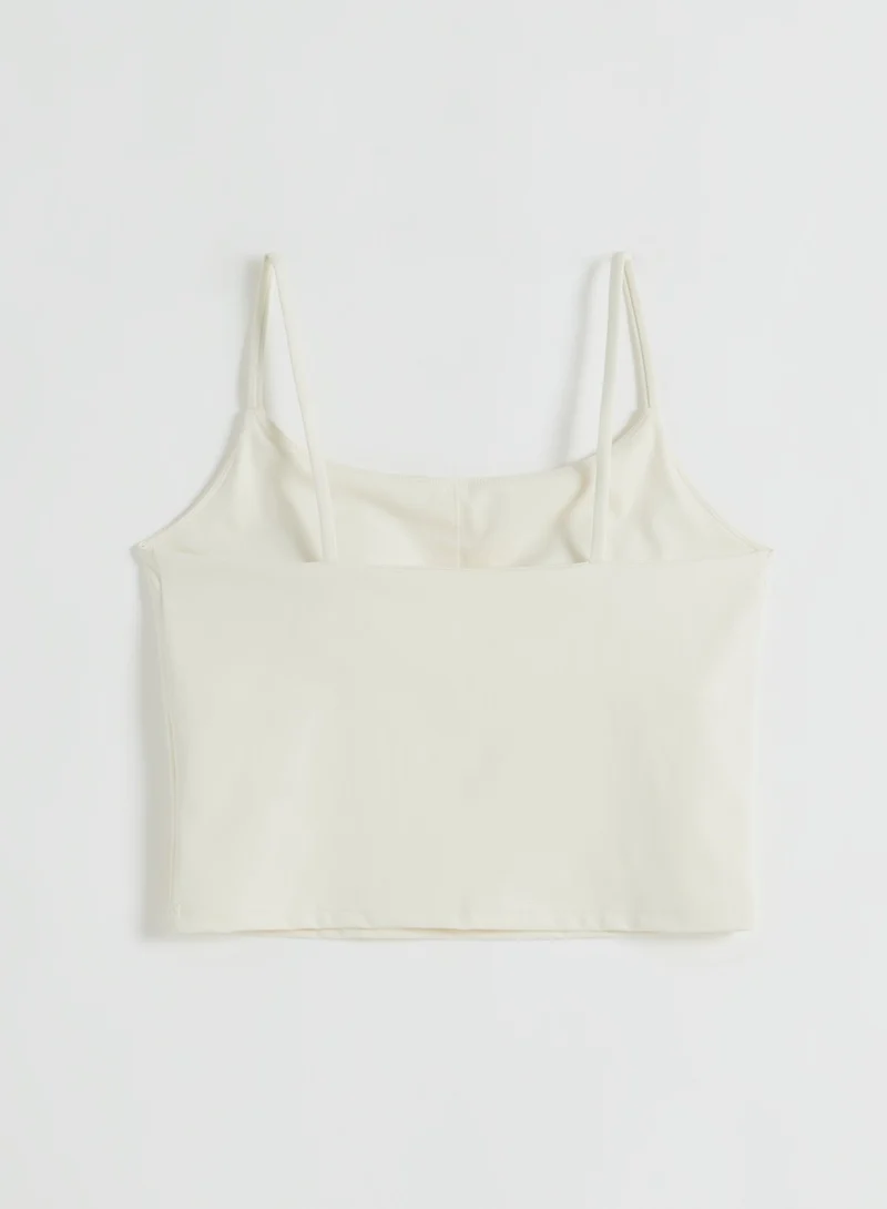 Cream Sculpting Strap Singlet