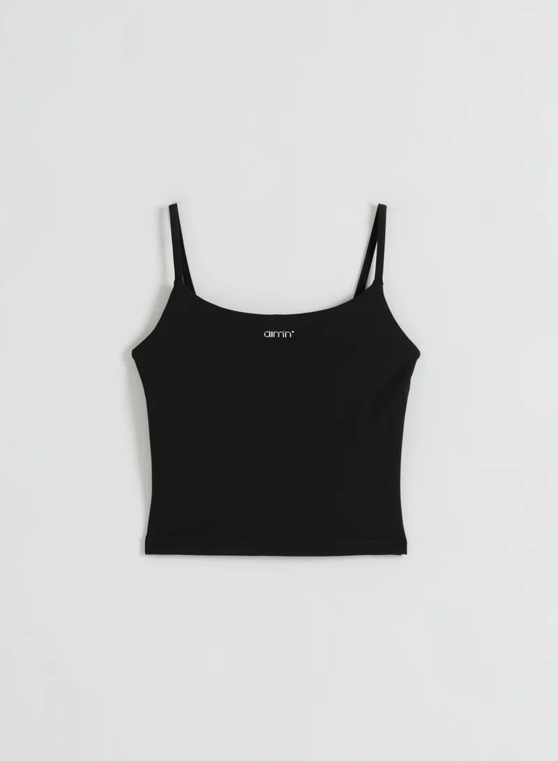 Black Sculpting Strap Singlet