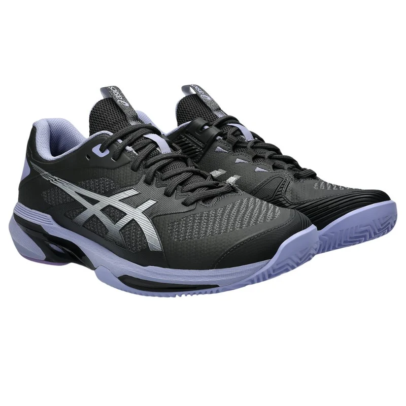 Asics Tennisschoen Solution Speed FF 4 Clay Night Energy Heren Donkergrijs