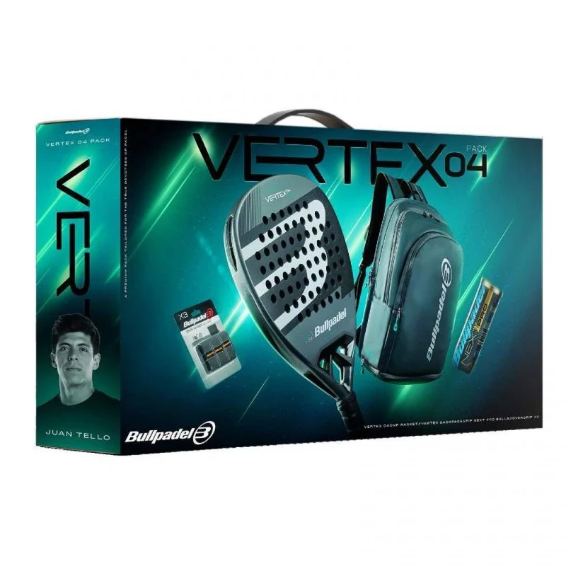 Bullpadel Vertex 04 Comfort Pro Line 2026 + Vertex Rucksack + Next Pro Bälle + Overgrips
