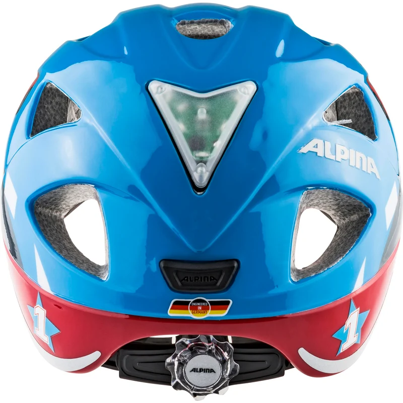 Alpina XIMO Fahrradhelm blue red car Kinder