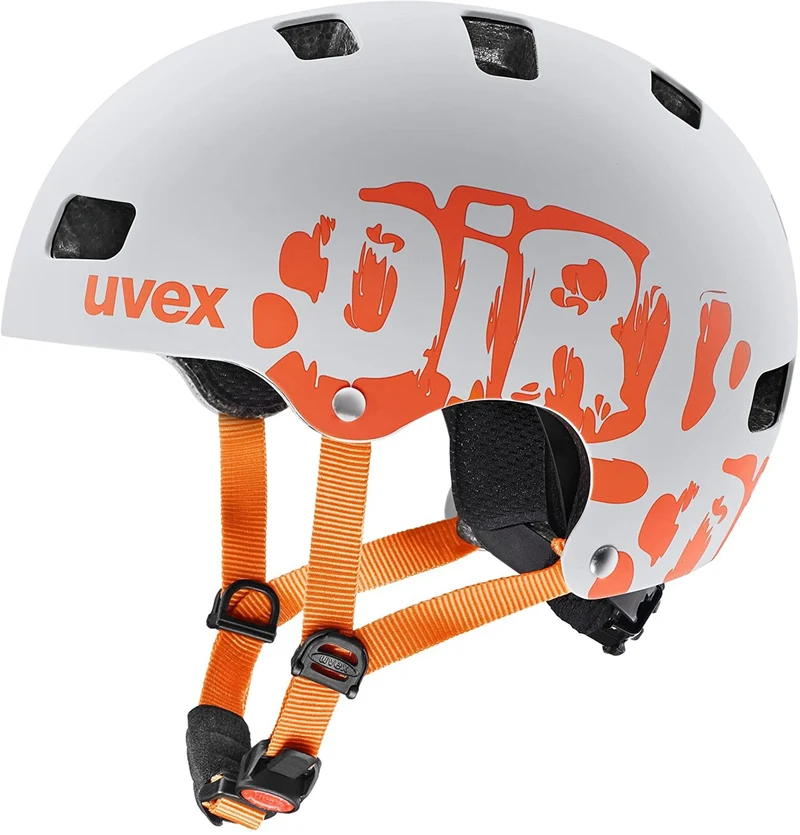 uvex KID 3 CC Dirtbike light grey orange Kinder Fahrradhelm