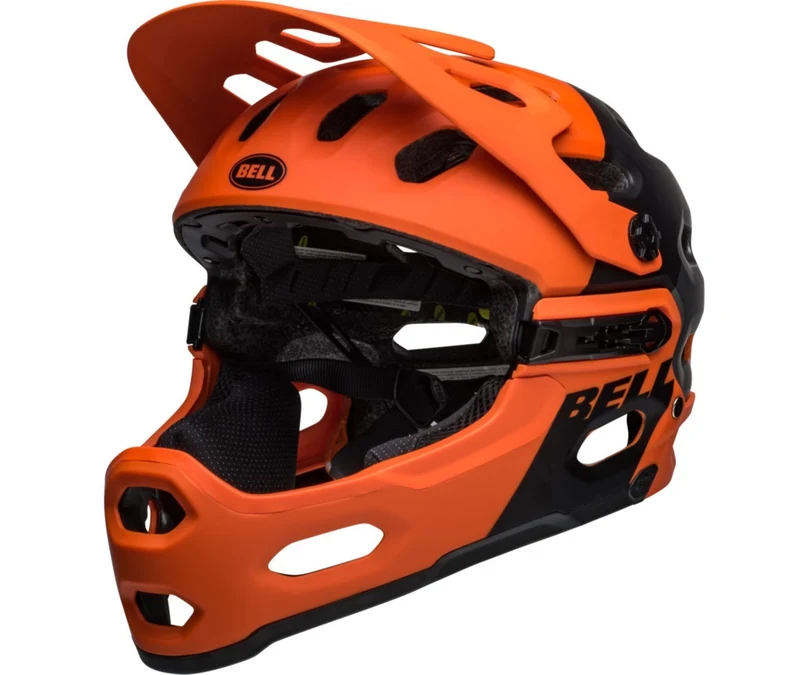 Bell SUPER 3R Fahrradhelm matte orange black Unisex