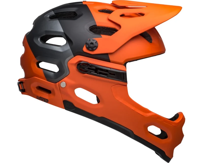 Bell SUPER 3R Fahrradhelm matte orange black Unisex
