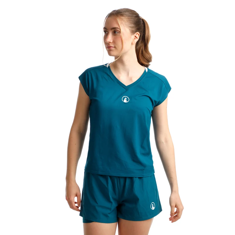 Create Rematch 2in1 Shorts Damen-Petrol,Weiß