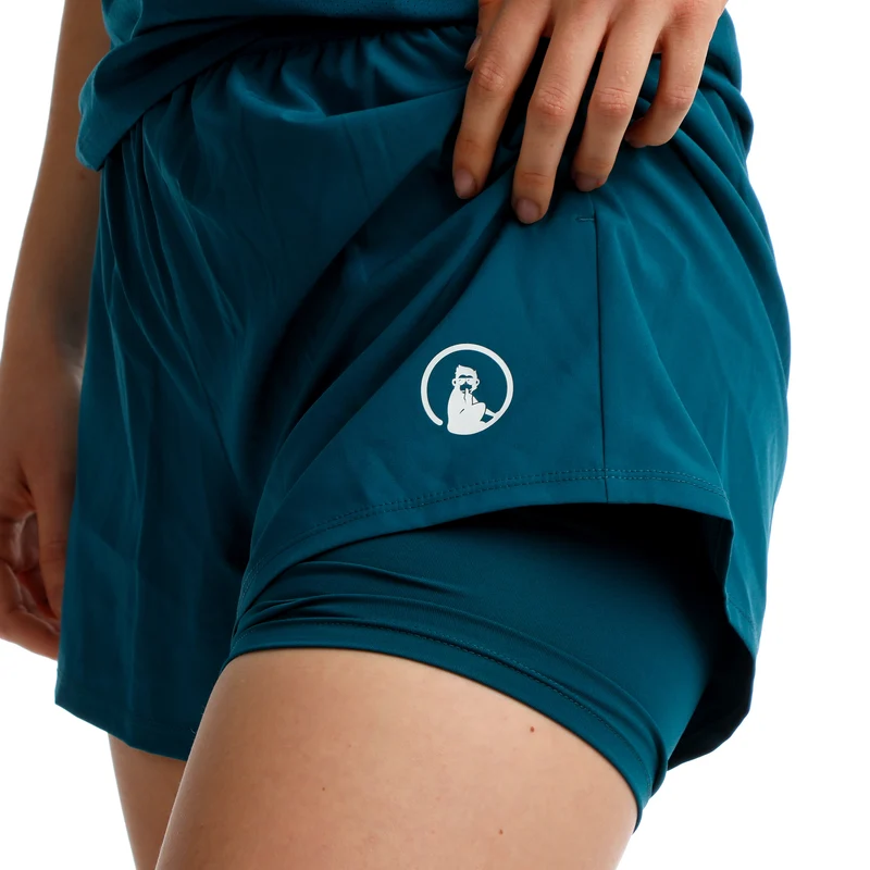 Create Rematch 2in1 Shorts Damen-Petrol,Weiß