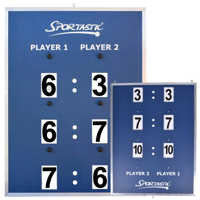 Tennis Spielstandsanzeige PREMIUM – 75 × 100 cm, beidseitig, blau