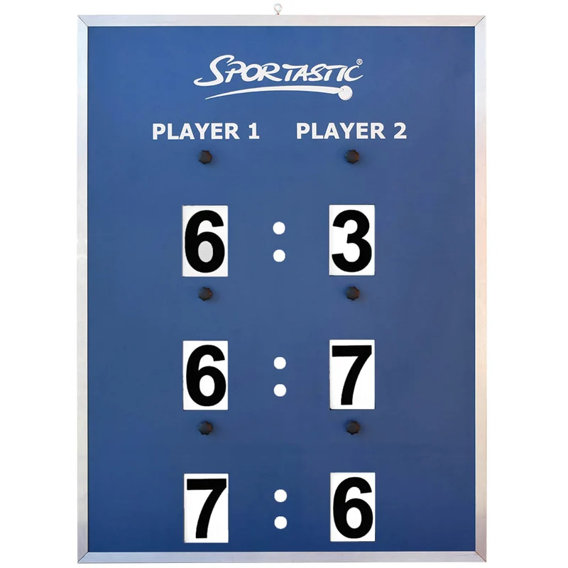 Tennis Spielstandsanzeige PREMIUM – 75 × 100 cm, einseitig, blau