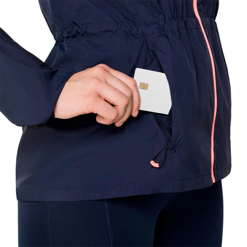 Road Packable Laufjacke Damen - dunkelblau