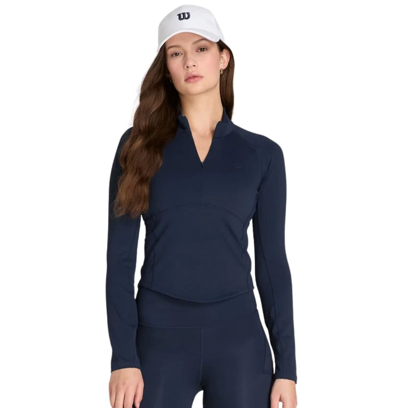 Wilson W Baseline Half Zip Classic Navy