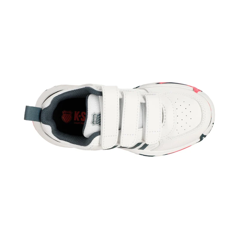 Court Express 2 Strap Allcourtschuh Kinder-Weiß,Petrol