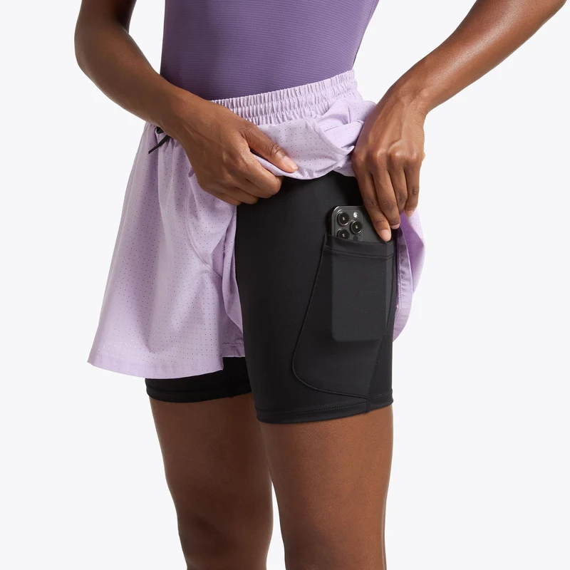 2in1 Shorts Damen - flieder