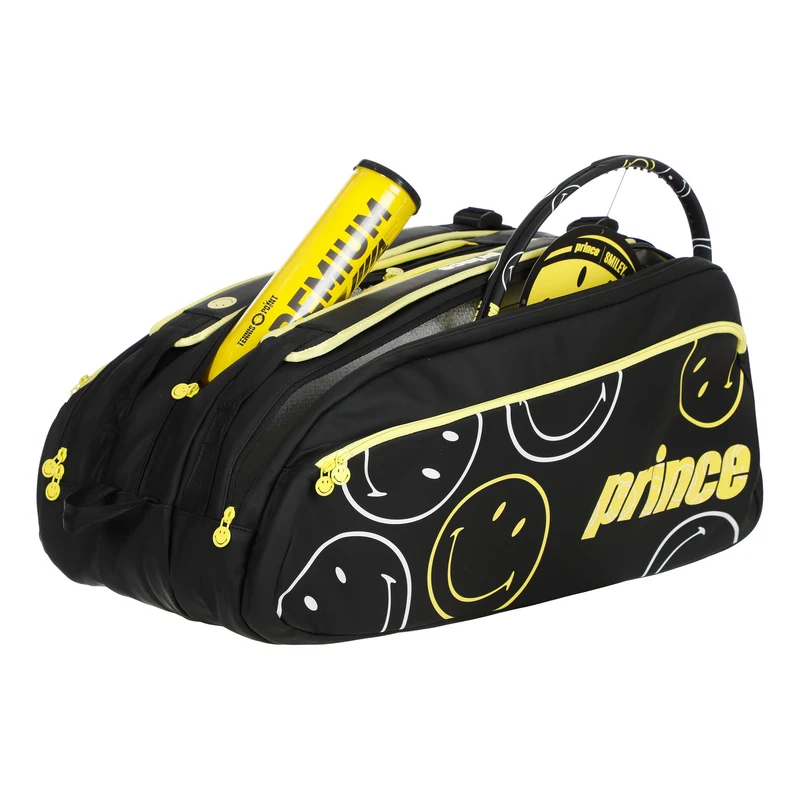 Smiley Schlägertasche 12er - schwarz