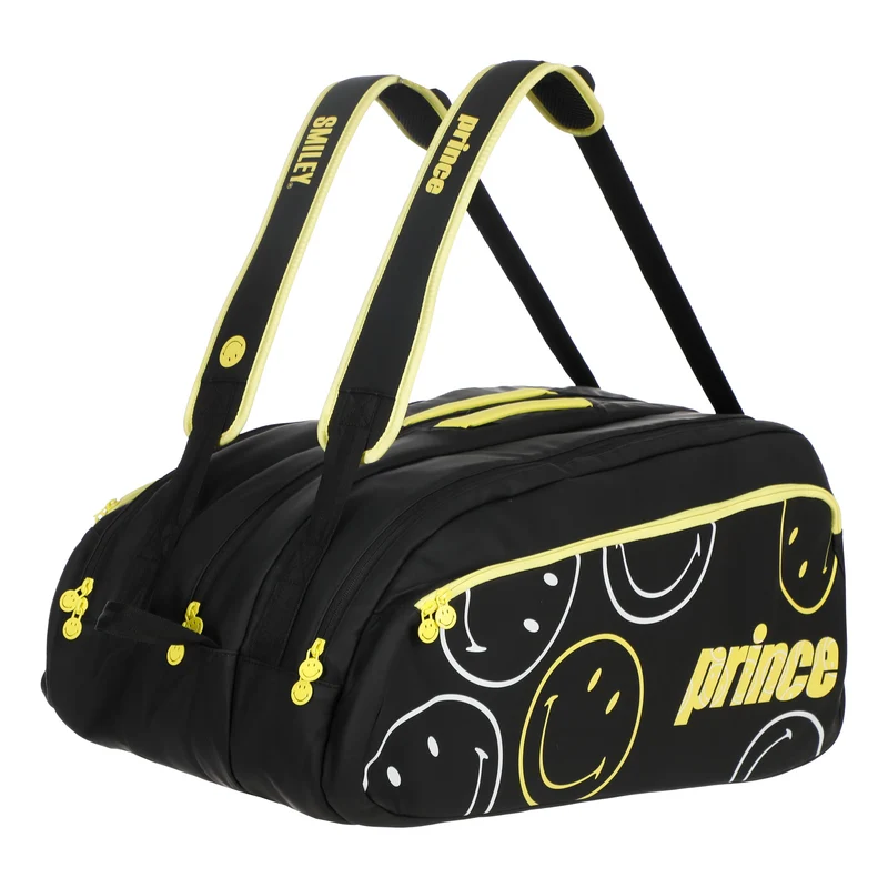 Smiley Schlägertasche 12er - schwarz