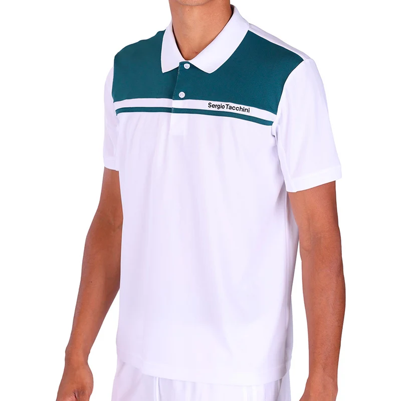 Riflesso PL Polo Herren - weiß, petrol