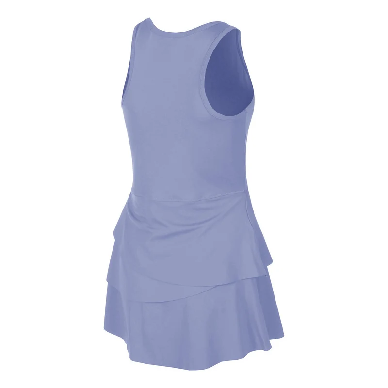 Glow Flounce Kleid Damen - blau, creme