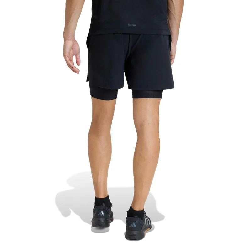 D4T 2in1 Shorts Herren-schwarz