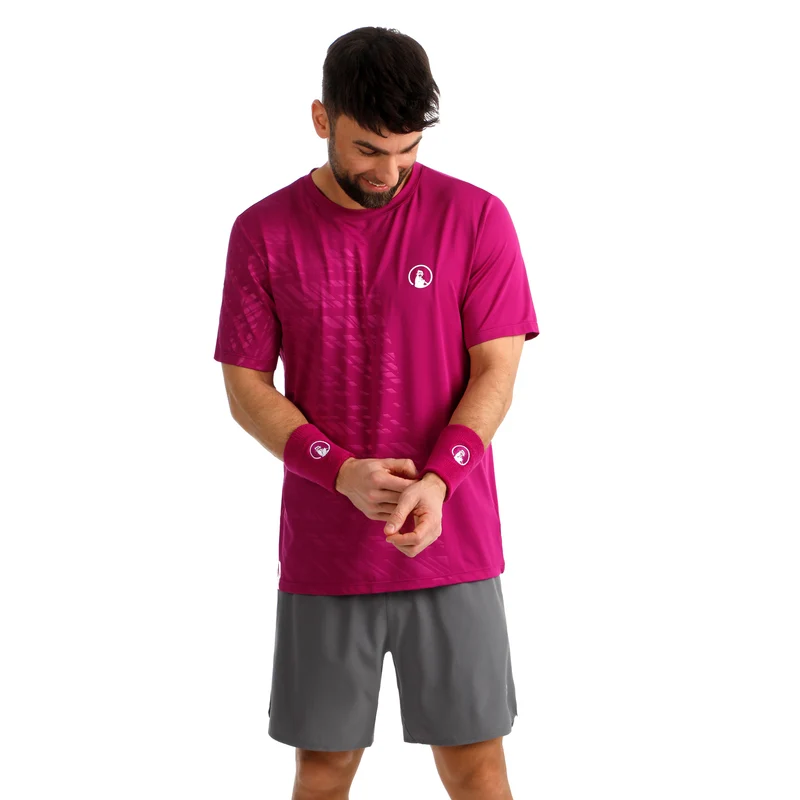 Receiver Embossed T-Shirt Herren-berry, weiß