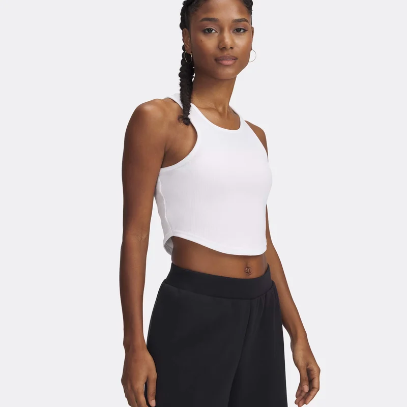 Rival Rib Tank-Top Damen-Weiß