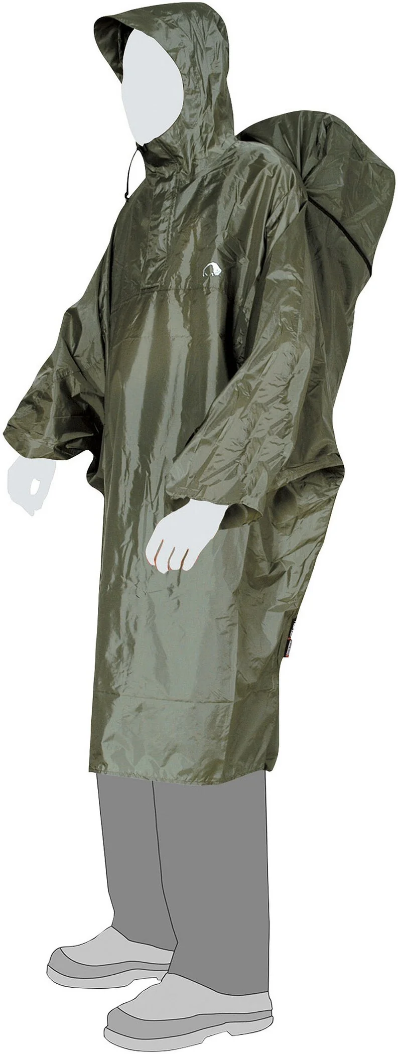 TATONKA Herren Poncho Cape S mit Rucksackregenschutz
