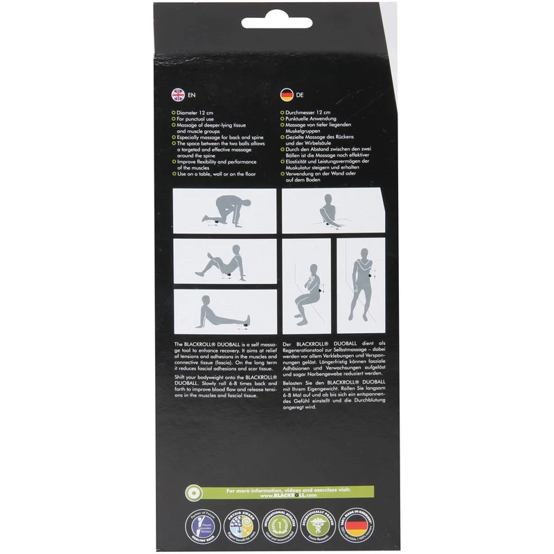 BLACKROLL Duoball 12 cm Massageball für Tiefenmassage
