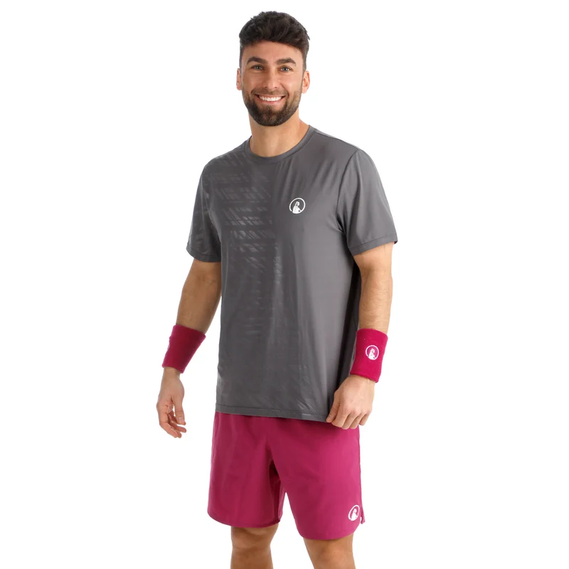Receiver Embossed T-Shirt Herren - grau, weiß