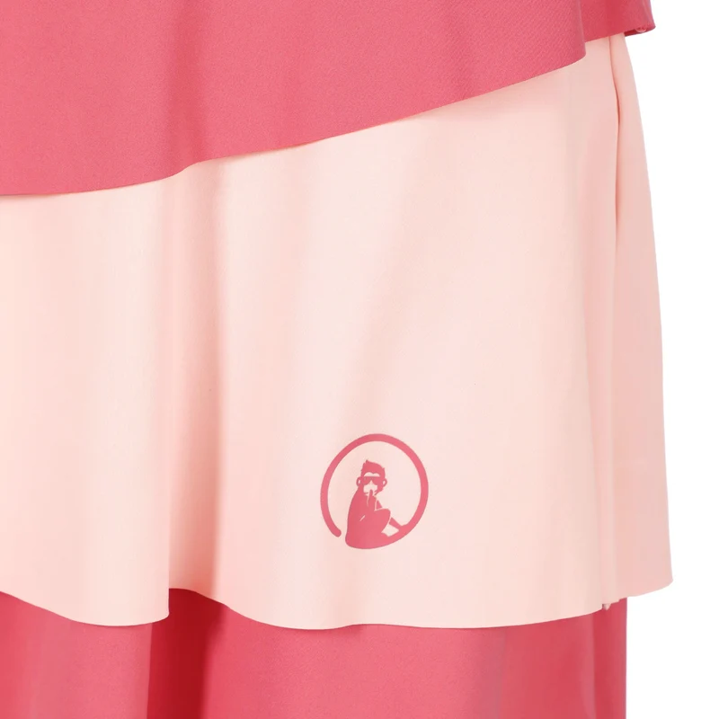 Endlessly Flounce Rock Damen-Koralle,Rosa
