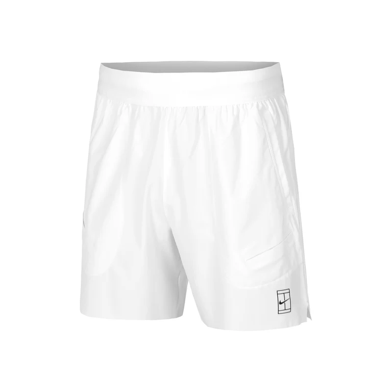 Court Dri-Fit Advantage 6in Shorts Herren-Weiß,Schwarz